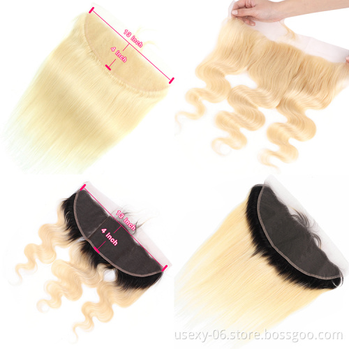 613 Virgin Hair Swiss Transparent HD Lace Frontal/Closure/Wig,Blonde Transparent HD Lace Closure,Virgin Cuticle Aligned Hair